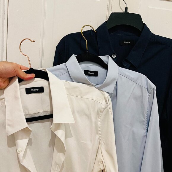 Lot of 3 Theory Dress Shirts Size Medium - Picture 2 of 16